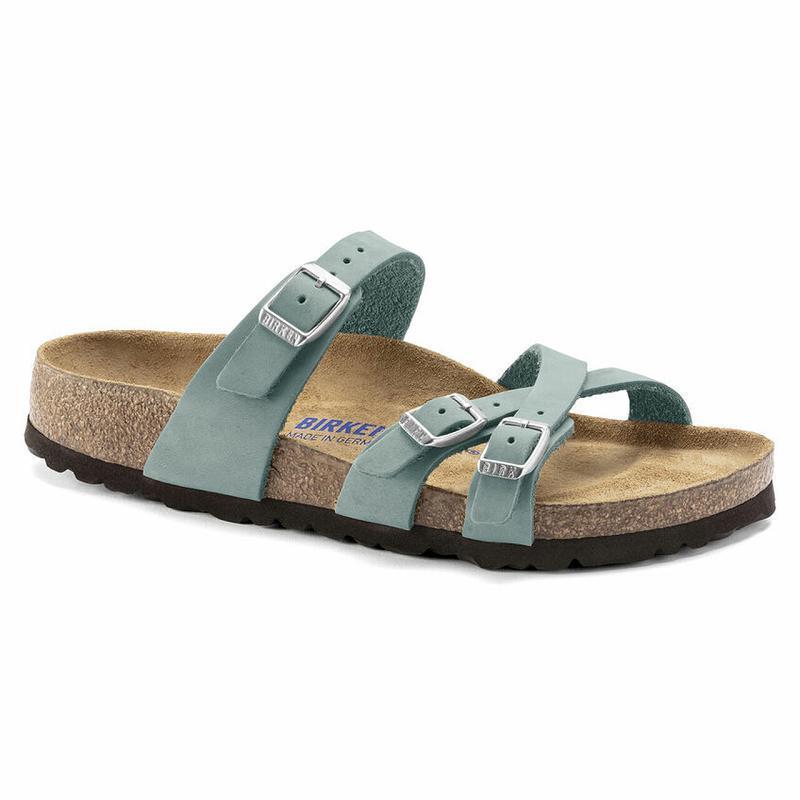 Franca Birkenstock Soft Footbed Nubuck Kozene Damske Modre | SK 88EBC